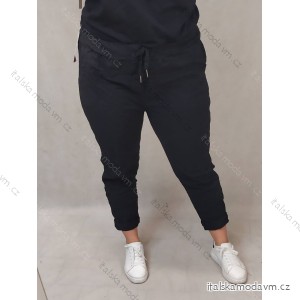 Kalhoty strečové dámské nadrozměr (2XL/3XL/4XL ONE SIZE) ITALSKÁ MODA IM422495LH/DR