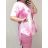 Tunika oversize krátký rukáv s přívěskem dámská nadrozměr (3XL/4XL ONE SIZE) ITALSKá MóDA IM422FABIA/DRšedá