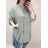 Košeľa oversize s opaskom krátky rukáv dámske nadrozmer (4XL/5XL ONE SIZE) TALIANSKA MÓDA IM422SIGNA