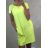 Šaty klasik krátký rukáv dámské neonové (uni s-m) ITALSKá MóDA IM519046