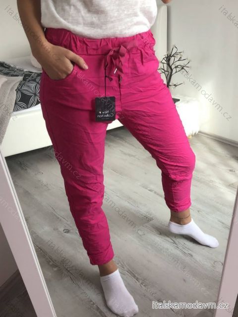 Kalhoty strečové dámské (S/M/L ONE SIZE) ITALSKÁ MÓDA IM522010/DRmodrá