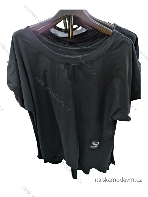 Tunika oversize bavlnená krátky rukáv dámska nadrozmer (L/XL/2XL ONE SIZE) TALIANSKA MÓDA IM722072