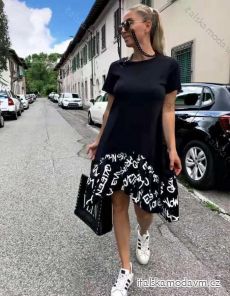 Šaty letní krátký rukáv dámské (L/XL ONE SIZE) ITALSKá MóDA IMD22368