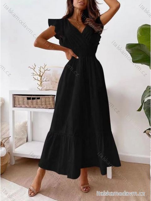 Šaty letní dlouhé bez rukávu dámské (S/M/L ONE SIZE) ITALSKÁ MÓDA IMD22390