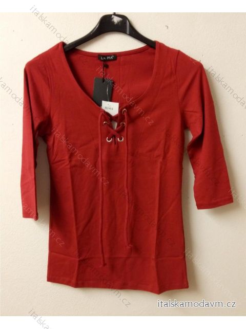 Tričko 3/4 rukáv dámske (S/M) LA PIA M0447 vínová S / M