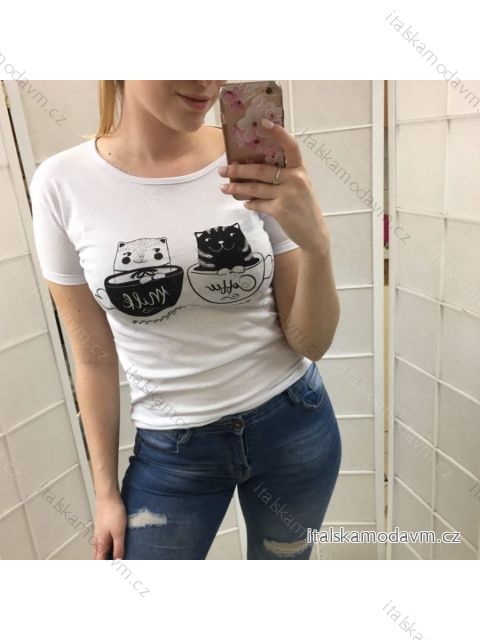 Tričko krátky rukáv dámske (S-XL) Turecká MÓDA IMT19275