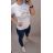 Tričko krátký rukáv dámské (S/M/L ONE SIZE) ITALSKÁ MÓDA IM4211097/DR bílá S/M/L
