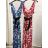 Šaty dlouhé na ramínka icecool s páskem květ  (S/M ONE SIZE) ITALSKá MóDA IMM22577