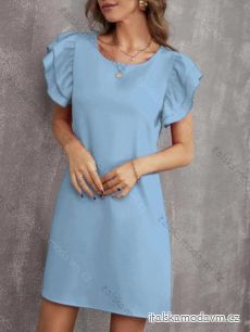 Šaty letní s volánky krátký rukáv dámské (S/M ONE SIZE) ITALSKÁ MÓDA IMD22464
