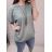 Tunika s príveskom krátky rukáv dámska nadrozmer (4XL/5XL ONE SIZE) TALIANSKA MODA IM422483LH/DR2 kráľovská modrá