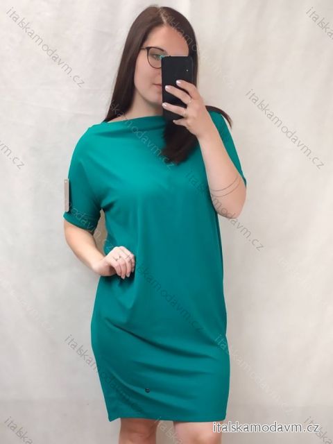 Šaty oversize  mikinové krátký rukáv dámská (XL/2XLONE SIZE) ITALSKá MóDA IM522180