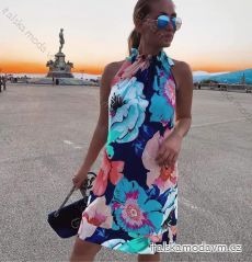 Šaty letní bavlněné bez rukávu dámske (S/M ONE SIZE) ITALSKÁ MÓDA IMD21554