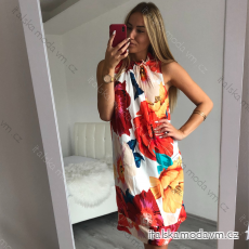 Šaty letní bavlněné bez rukávu dámske (S/M ONE SIZE) ITALSKÁ MÓDA IMD21555