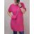 Šaty krátký rukáv s kabelkou dámské nadrozměr (XL/2XL ONE SIZE) ITALSKÁ MÓDA IM422295/DR tm. růžová