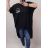 Šaty krátký rukáv dámské oversize (L/XL/2XL ONE SIZE) ITALSKÁ MÓDA IM421401 sv.modrá L/2XL