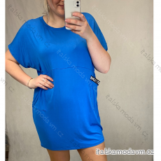 Šaty oversize krátký rukáv dámské nadrozměr (4XL/5XL ONE SIZE) ITALSKá MóDA IM4211207