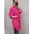 Košile oversize prodloužená 3/4 dlouhý rukáv dámská nadrozměr (2XL/3XL ONE SIZE) ITALSKá MóDA IM422323