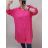 Košile oversize prodloužená 3/4 dlouhý rukáv dámská nadrozměr (2XL/3XL ONE SIZE) ITALSKá MóDA IM422323