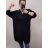 Košile oversize prodloužená 3/4 dlouhý rukáv dámská nadrozměr (2XL/3XL ONE SIZE) ITALSKá MóDA IM422323