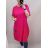Šaty oversize krátký rukáv dámské nadrozměr (2XL/3XL ONE SIZE) ITALSKÁ MÓDA IM42222/DR 2XL/3XL Černá