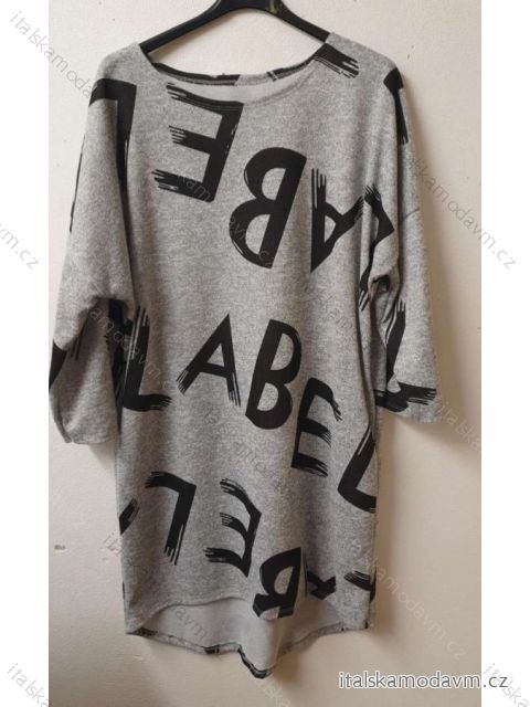 Šaty dlhý rukáv dámske (2XL / 3XL ONE SIZE) TALIANSKÁ MÓDA MA821047