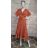 Šaty dlouhé krátký rukáv dámské nadrozměr (XL/2XL ONE SIZE) POLSKÁ MÓDA PMLT22ENZO