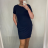 Šaty klasik krátký rukáv s kapsami dámské nadrozměr (XL/XXL ONE SIZE) ITALSKÁ MÓDA IMD21049/DR vínová XL/2XL