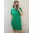 Šaty klasik krátký rukáv s kapsami dámské nadrozměr (XL/XXL ONE SIZE) ITALSKÁ MÓDA IMD21049/DR vínová XL/2XL
