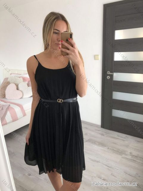 Šaty šifonové letní na ramínka dámské (S/M ONE SIZE) ITALSKÁ MÓDA IMWD221614