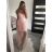 Šaty tilové elegantní bez rukávů dámské (S/M ONE SIZE) ITALSKÁ MÓDA IMM22Q52235/DUR královská modrá
