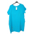Šaty krátký rukáv oversize dámské (L/XL ONE SIZE) ITALSKÁ MÓDA IM4211032/DR tyrkysová