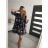 Šaty s krátkým rukávem dámské (S/M/L/XL ONE SIZE) ITALSKÁ MÓDA IMF22DRESS