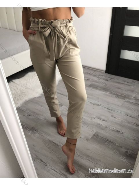 Kalhoty dlouhé elegantní dámské (M/L ONE SIZE) ITALSKÁ MÓDA IMD22128/DR