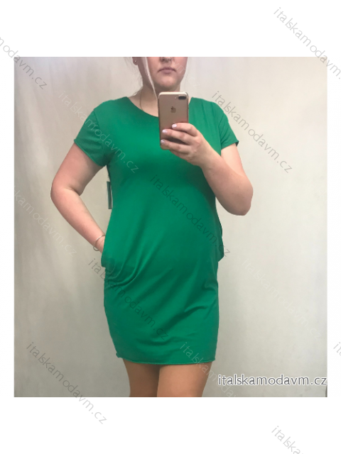 Šaty klasik letní krátký rukáv dámské (2XL ONE SIZE) ITALSKá MóDA IMB21035