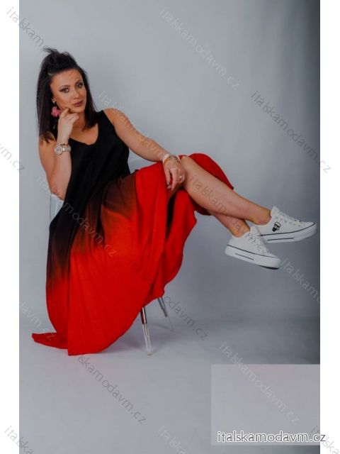 Šaty dlouhé letní bez rukávu dámské (S/M/L/XL/2XL ONE SIZE) ITALSKÁ MÓDA IMLI22007