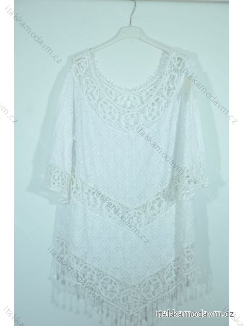 Tunika krajková krátký rukáv dámské (S/M ONE SIZE) ITALSKÁ MÓDA IMPSH22422