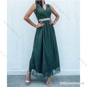 Šaty dlouhé společenské elegantní letní bez rukávu dámské (S/M ONE SIZE) ITALSKÁ MÓDA IMPSH223598