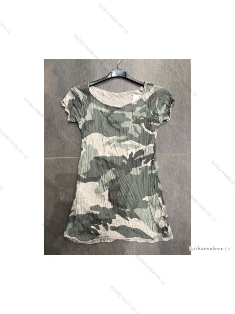 Tričko krátký rukáv dámské maskáč (S/M ONE SIZE) ITALSKÁ MÓDA IMPBR228712