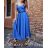 Šaty dlouhé letní elegantní na ramínka dámské (S/M ONE SIZE) ITALSKÁ MÓDA IMPBB22S3208