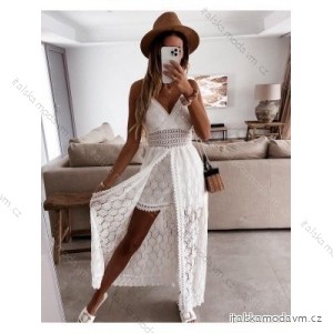 Šaty letní na ramínka krajkové dámské (S/M ONE SIZE) ITALSKÁ MÓDA IMPBB22A3698