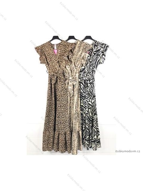 Šaty letní bez rukávu dámské (S/M ONE SIZE) ITALSKÁ MÓDA IMPBB22S3448
