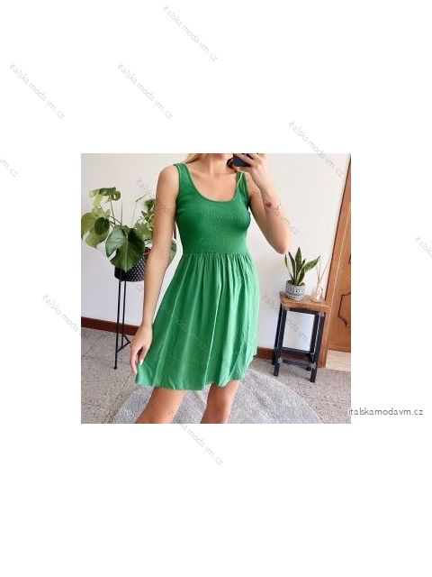 Šaty letní bez rukávu dámské (S/M ONE SIZE) ITALSKÁ MÓDA IMPBB2230233z