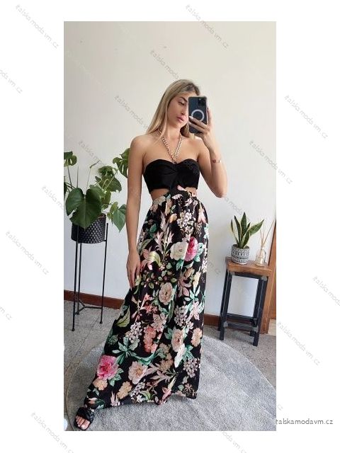 Šaty dlouhé letní bez rukávu dámské (S/M ONE SIZE) ITALSKÁ MÓDA IMPBB22B22621