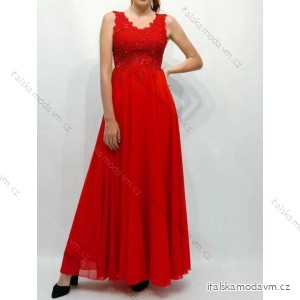 Šaty elegantní bez rukávu dlouhé plesové dámské (S/M ONE SIZE) ITALSKÁ MÓDA IMM2260006