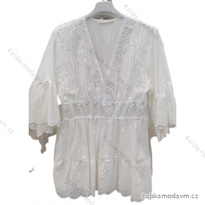Šaty letní krajkové krátký rukáv dámské (S/M ONE SIZE) ITALSKÁ MÓDA IMM22850