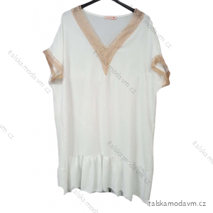 Šaty letní krátký rukáv dámské (L/XL ONE SIZE) ITALSKÁ MÓDA IMWG222603/DR