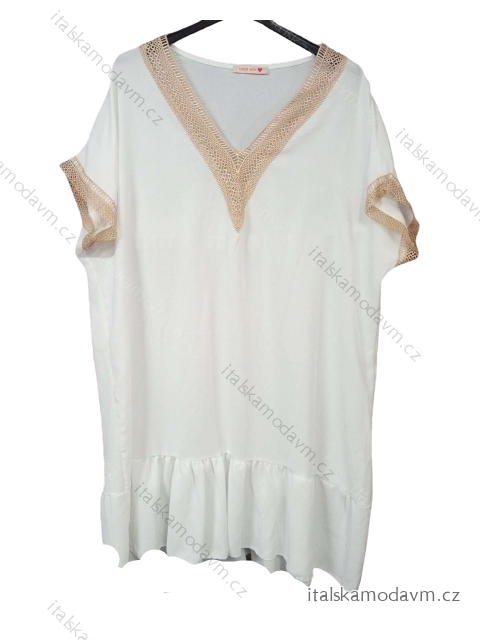 Šaty letné krátky rukáv dámske (L/XL ONE SIZE) TALIANSKA MÓDA IMWG222603/DR