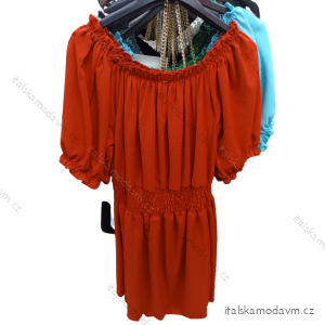Šaty letní carmen s kabelkou dámské (S/M ONE SIZE) ITALSKÁ MÓDA IM322206