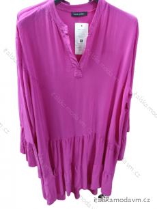 Šaty košilové krátký rukáv dámské (L/XL ONE SIZE) ITALSKÁ MÓDA IMP22018