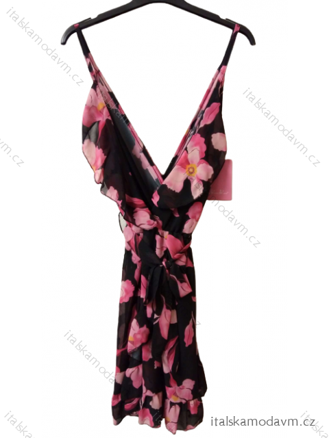 Šaty letné na ramienka dámske (S/M ONE SIZE) TALIANSKA MÓDA IMPBB22P57401/DR